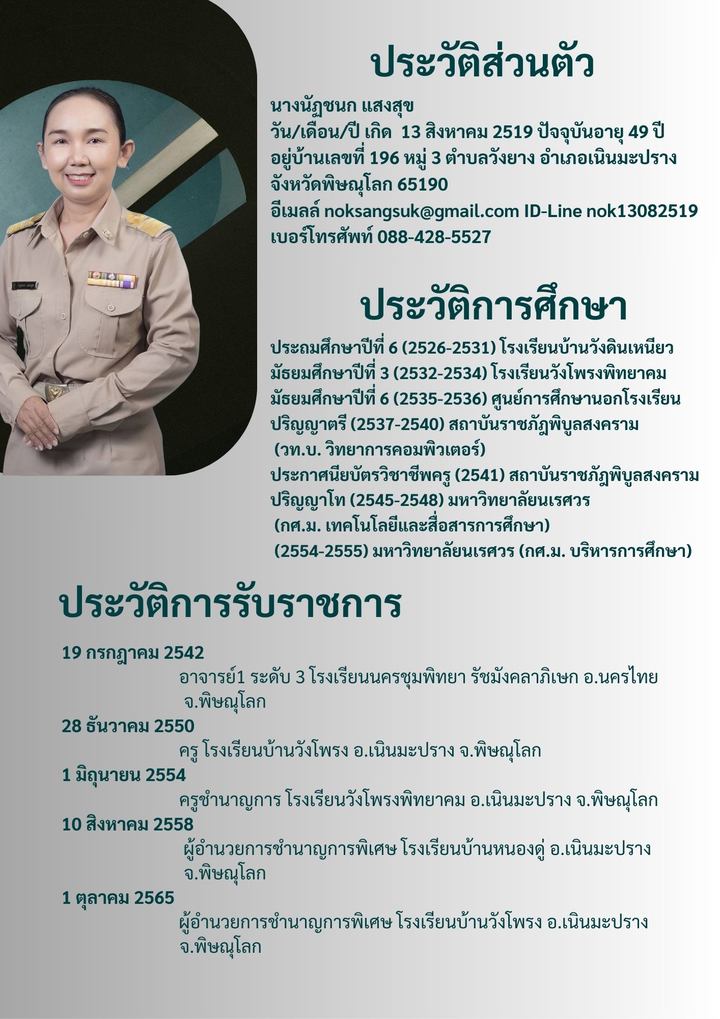 ประวัติส่วนตัว